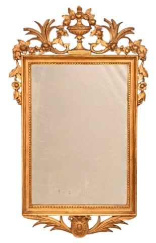 Antique Empire Style Carved Pier Mirror Urn Motif (1 of 14)