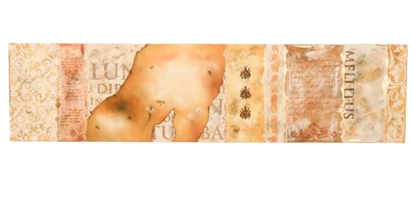 Anne Lauridsen Signed Fresco Style Oil Painting