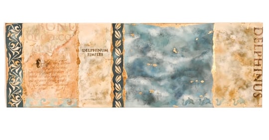 Anne Lauridsen Signed Fresco Style Oil Painting