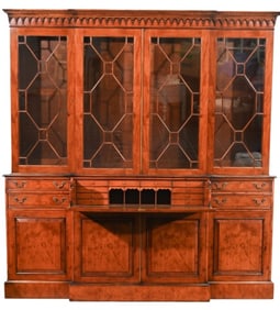 Safavieh Georgian Glass Front Breakfront Secretary