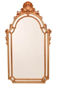 French Rococo Style Gilt Mirror
