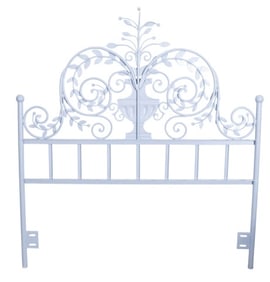 Italian Wrought Iron and Tole Headboard