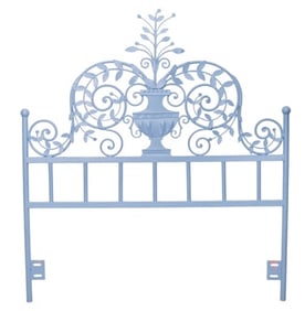 Italian Wrought Iron and Tole Head Board