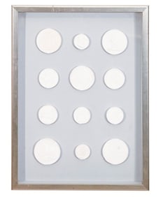 Framed Antique Italian Intaglio Tiles