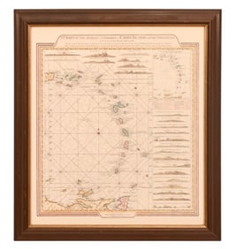 Antique Chart Antilles and Virgin Isles Wm. Faden