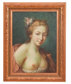 Checchi Leone Signed Oil Painting Portrait Woman