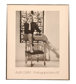 Allan Grant Signed Marilyn Monroe Gallery Poster