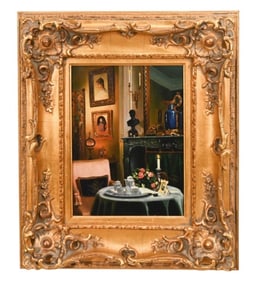 Impressionist Still Life Oil Painting Drawing Room