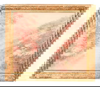 George Inness Jr. Signed Watercolor Fall Landscape