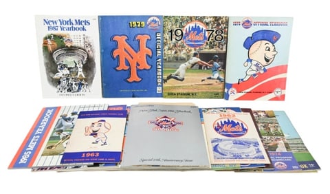NY Mets 1962, 63 Official Programs Yearbooks 74-87