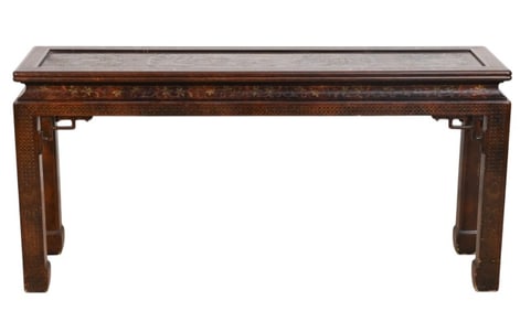 Oriental Style Painted Lacquered Console Table