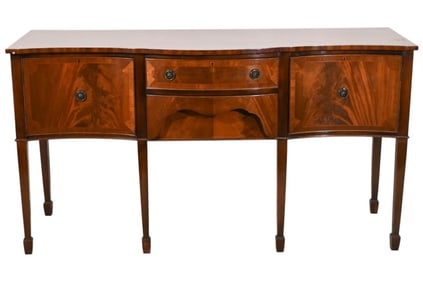 Federal Style Carved Flame Mahogany Sideboard