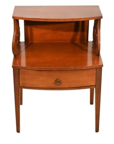 Kent Coffey Hand Carved Two Tier Side Table