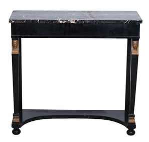 Regency Style Marble Top Hall Table with Ormolu