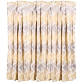 Custom Made Raw Silk Drapes Made Geometric Pattern