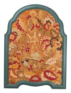 Antique 19th C Needlepoint & Petit Point Sampler: Antique 19th Century Hand Made Needlepoint & Petit Point Sampler with Renaissance Scene. Framed measures 32 inches x 24 inches. Minor yarn loss near top of frame.