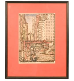 James Sanford Hulme Vintage Print 42nd Street NYC
