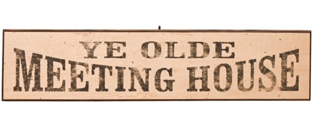 Dresden House Hand Made Rustic Meeting House Sign (1 of 6)