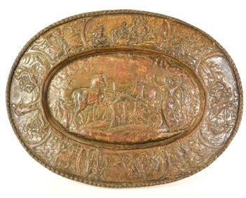 Antique Cast Iron Fireback w Neo Classical Design