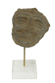 Antique Pre-Columbian Pottery Head From Mexico