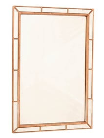 Contemporary Style Gilt Beveled Wall Accent Mirror