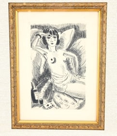 Andre Dignimont Etching Femme Nu Assis w COA