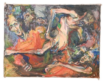 Elizabeth Silver Expressionist Oil Painting Nudes