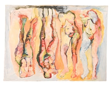 Elizabeth Silver Expressionist Oil Painting Nudes