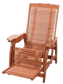 Plantation Indo Persian Slat Wood Reclining Chair