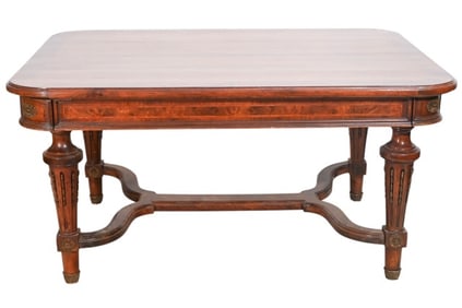 Baroque Revival Style Carved Library Table