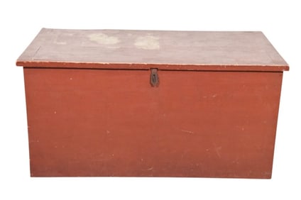 Antique Board Blanket Painted Chest or Trunk