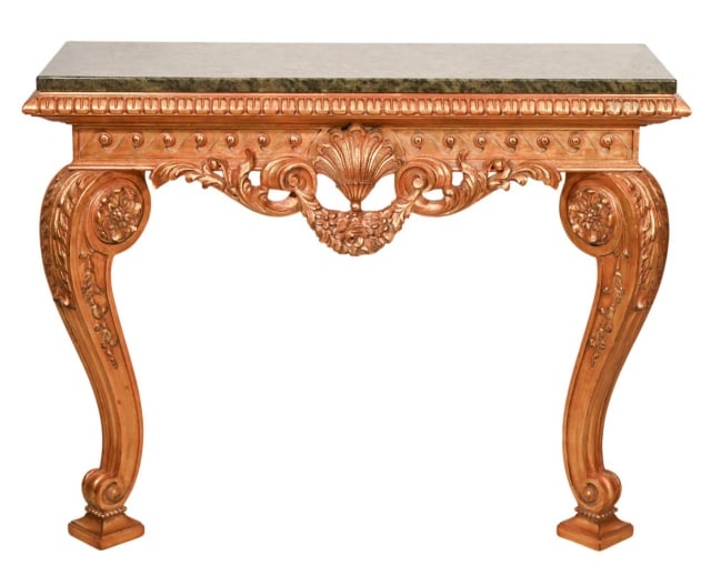 Italian Regency Carved Gilt Marble Top Table (1 of 20)