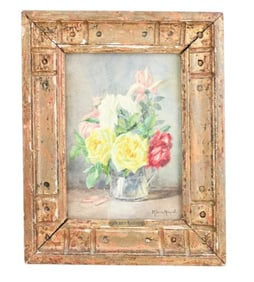 M. Duriez Mazuel Signed Watercolor Still Life