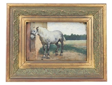 Fernand Cormon Attr.  Oil Painting of Horse