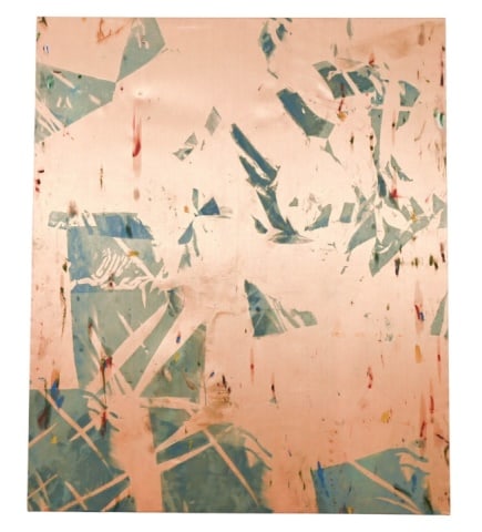 Bas Van den Hurk Signed Abstract Painting on Silk (1 of 11)