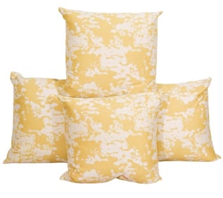 4 Custom Made Down Filled Modernist Throw Pillows