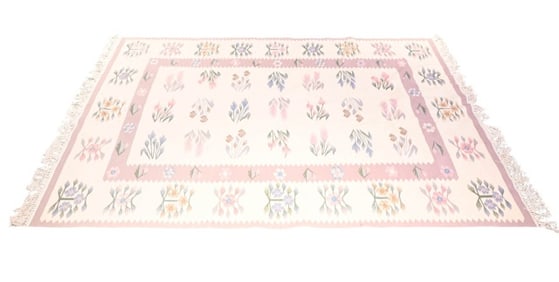 Kilim Hand Woven Wool Floral Carpet