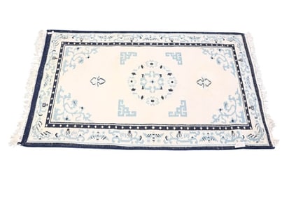 Chinese Art Deco Hand Knotted Wool Area Carpet