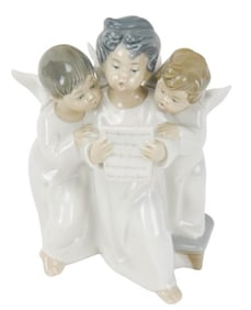 Lladro Porcelain Statue Choir Angels #4542