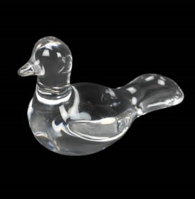 Baccarat France Crystal Dove Statue