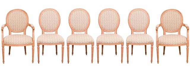 6 French Provincial Carved Upholstered Chairs (1 of 18)