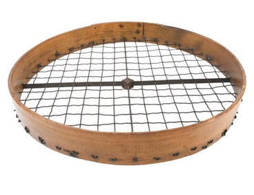 Antique Iron & Bent Wood Potato Sifter