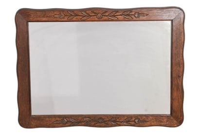 Classic Hand Carved Mirror with Floral Motif