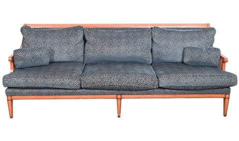 Colonial Plantation Style Upholstered Sofa