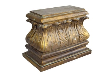 Cast Plaster Corbel Form Pedestal or Bench