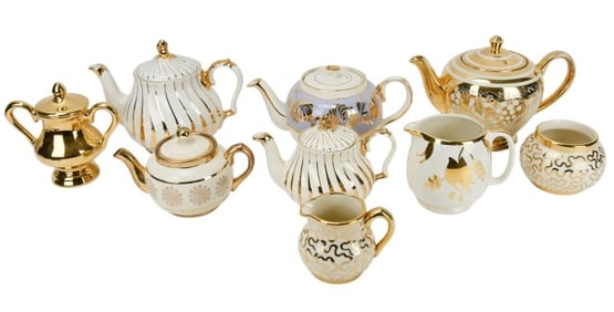 Collection Old Gold Lusterware Pieces