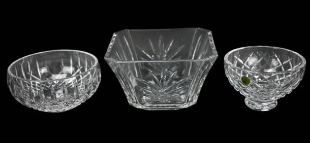 3 Waterford Crystal Bowls in 3 Sizes