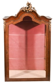 Antique Louis XV Style Carved Glass Secretary Top