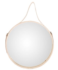 Jamie Young Co. Rugged Buff Leather Cowhide Mirror