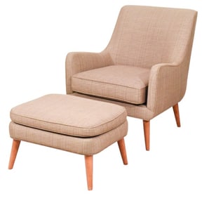 Room & Board Lounge Armchair with Ottoman